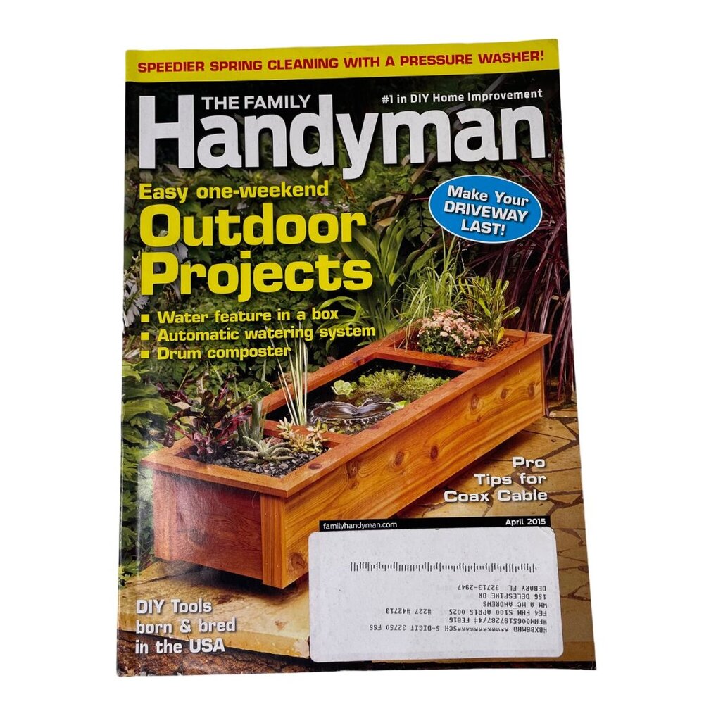 The Family Handyman Magazine April  2015 Tips Tricks Techniques u
